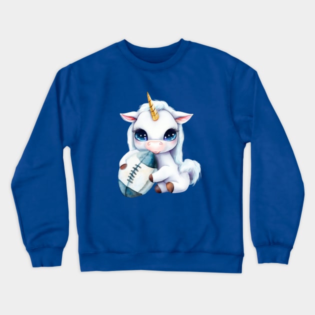 Lucky Rugby Scottish Unicorn Foal Crewneck Sweatshirt by Merlyn Morris